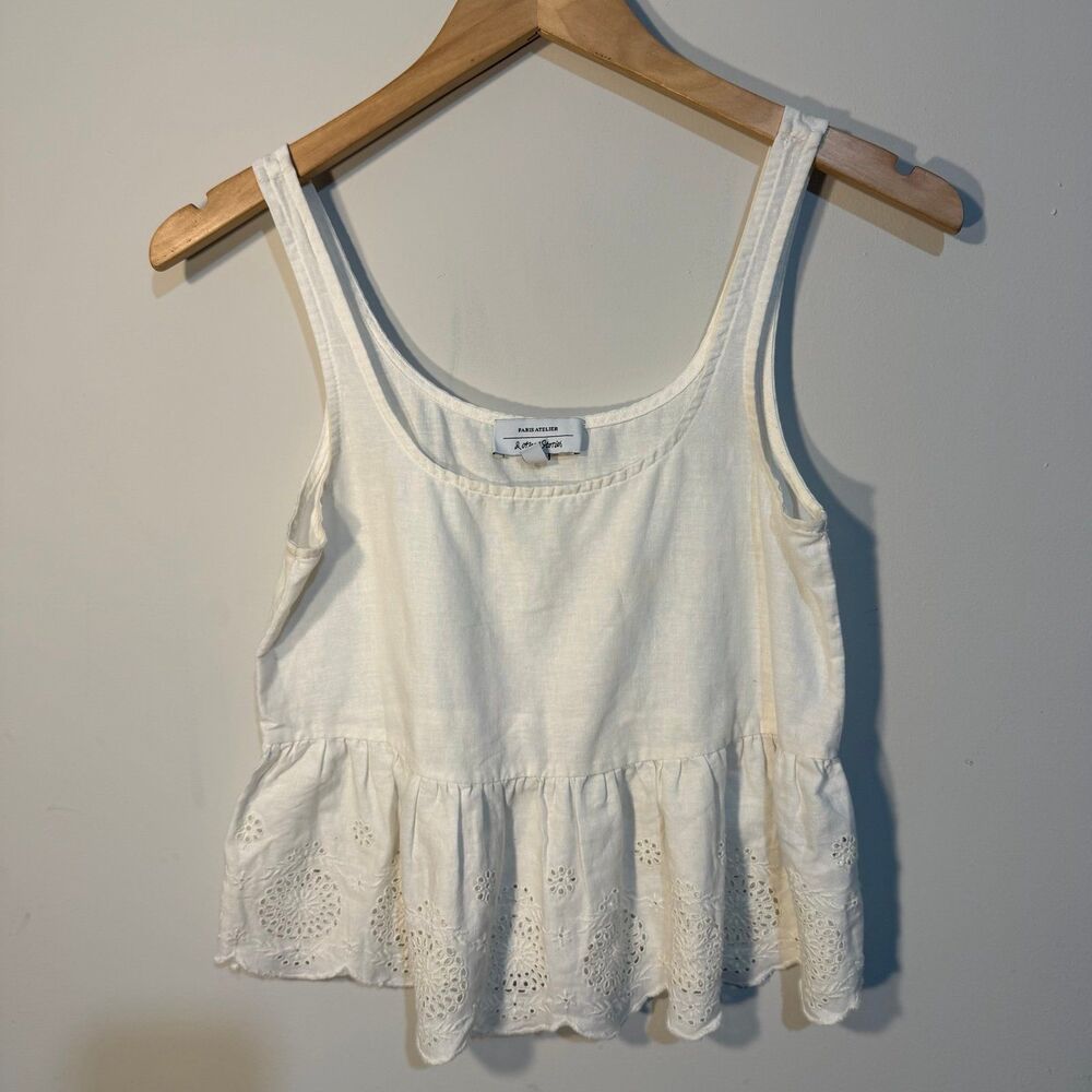 Paris Atelier & other stories, Sleeveless Broderie Anglaise Top Sz 0
